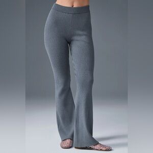 Alo yoga Denim Knit High-Waist Flare Pant